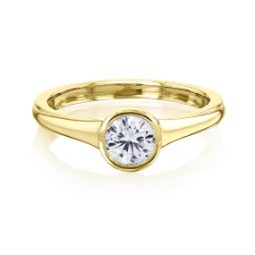 0.5ct Round Low Bezel Ring