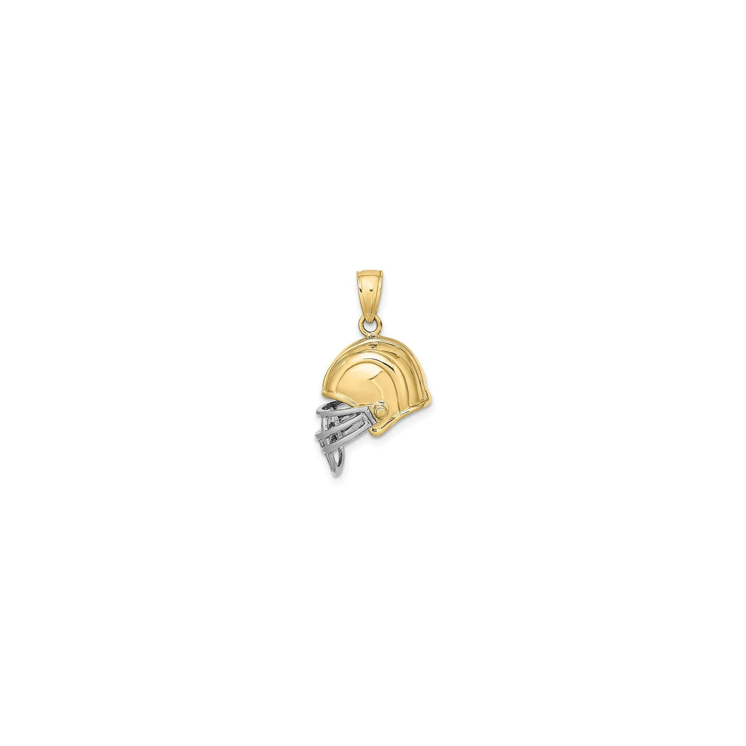 3-D American Football Helmet Pendant (14K)