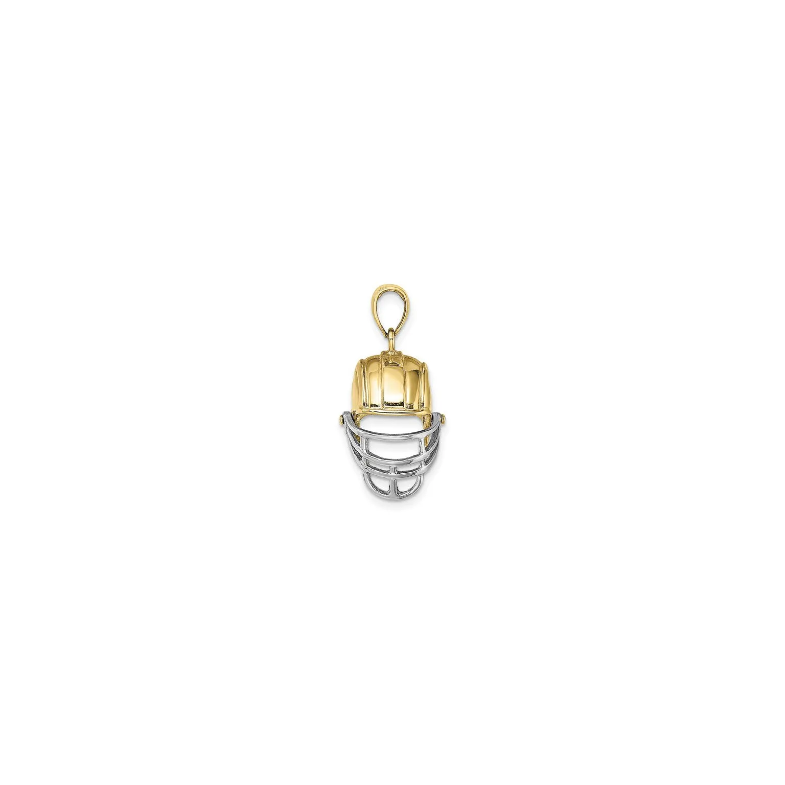 3-D American Football Helmet Pendant (14K)