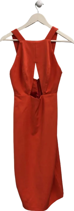 AQ/AQ Red Cutout Midi Dress UK 8