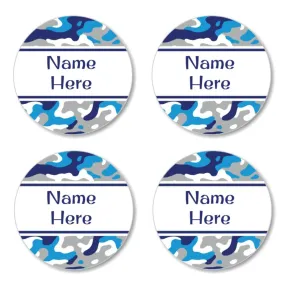 Camo Round Label (Pack of 30)