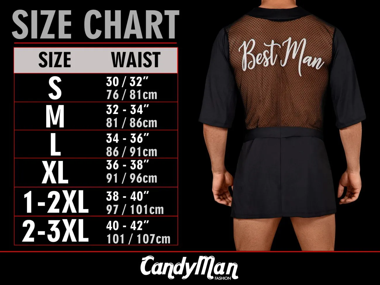 CandyMan Garter Bodysuit