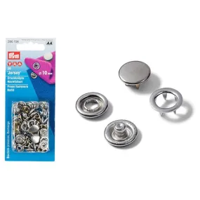 Cap Snap Fasteners Refill Pack, Jersey, 10mm, Silver