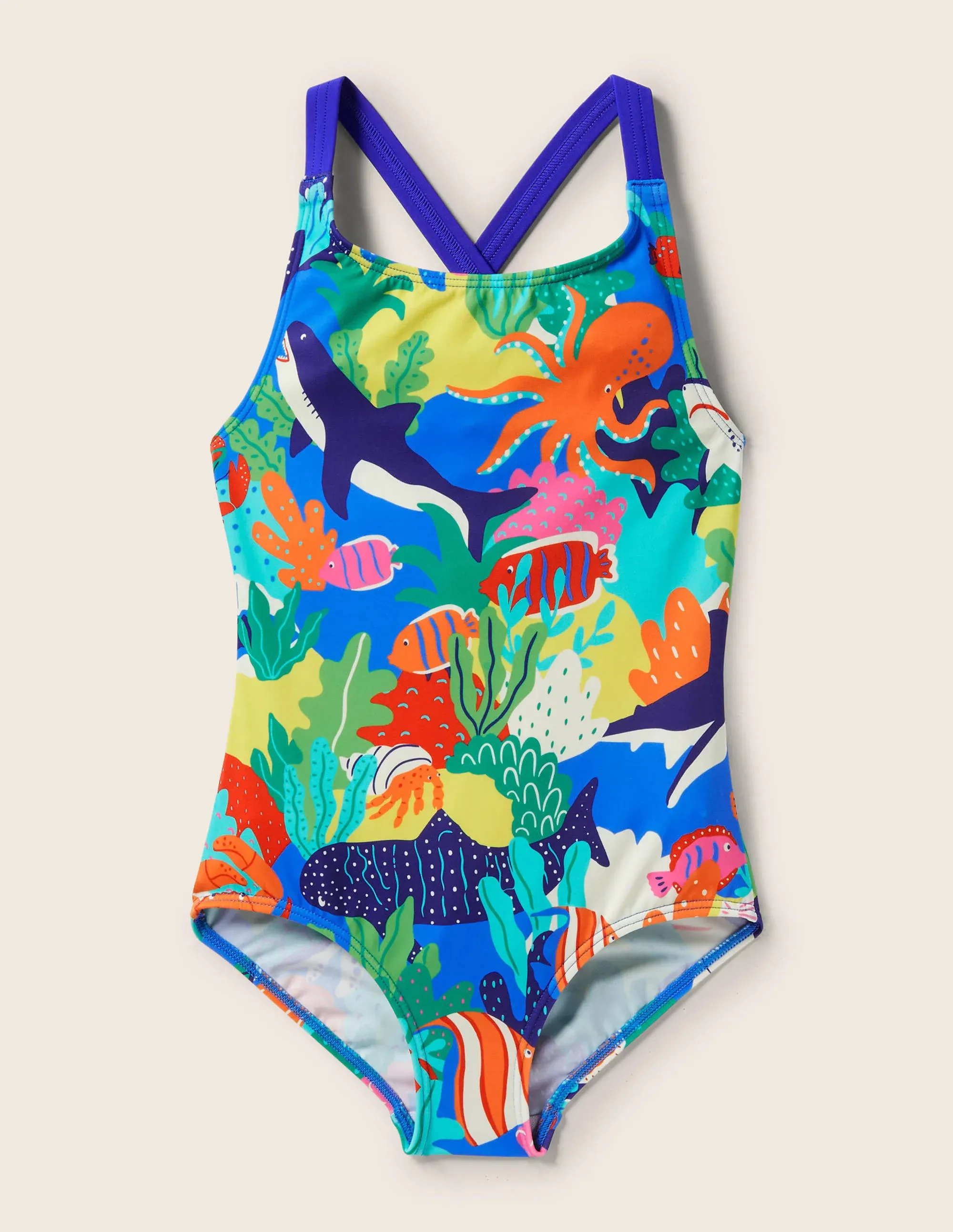 Cross-back Printed Swimsuit