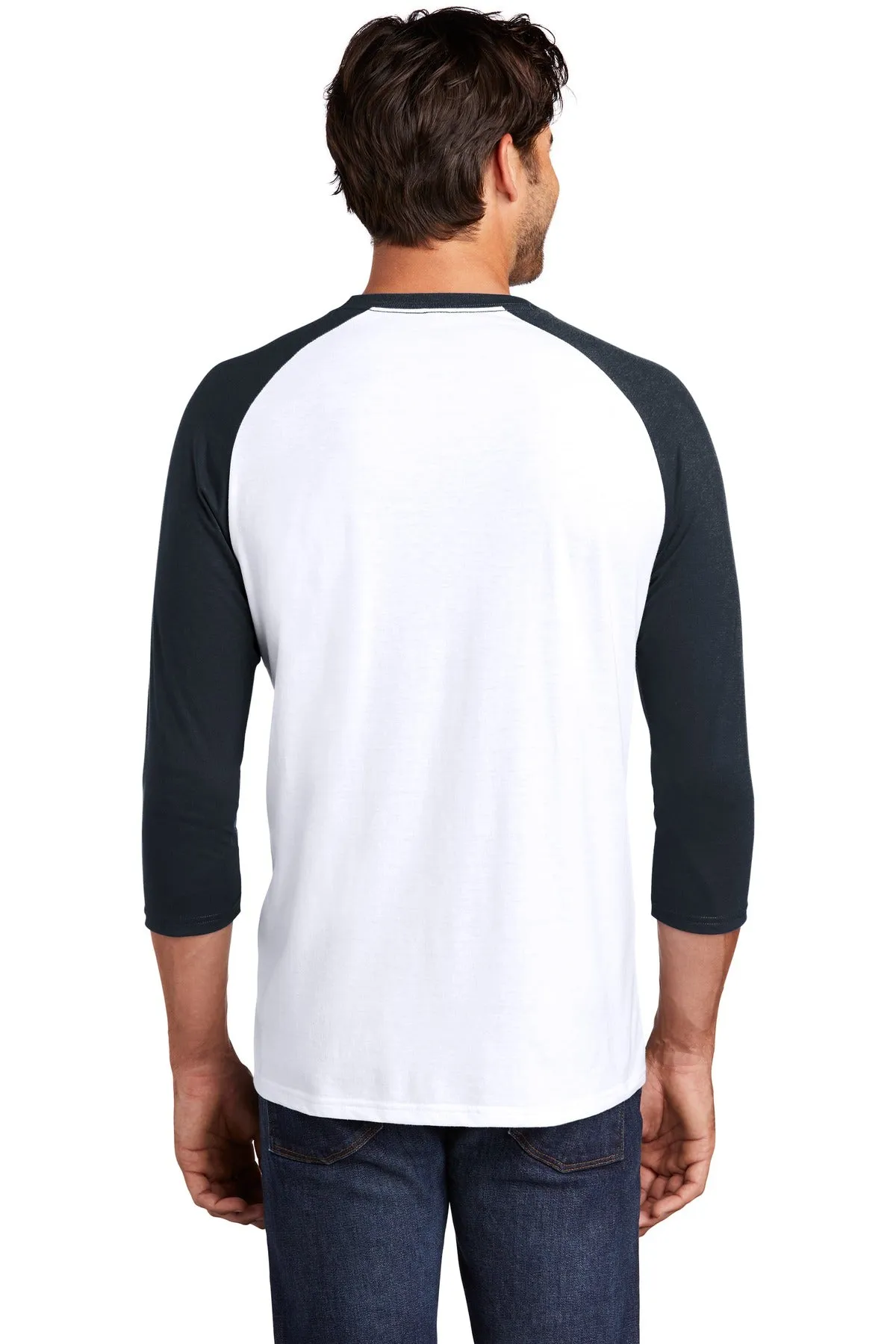 District Perfect Tri 3/4-Sleeve Raglan. DM136