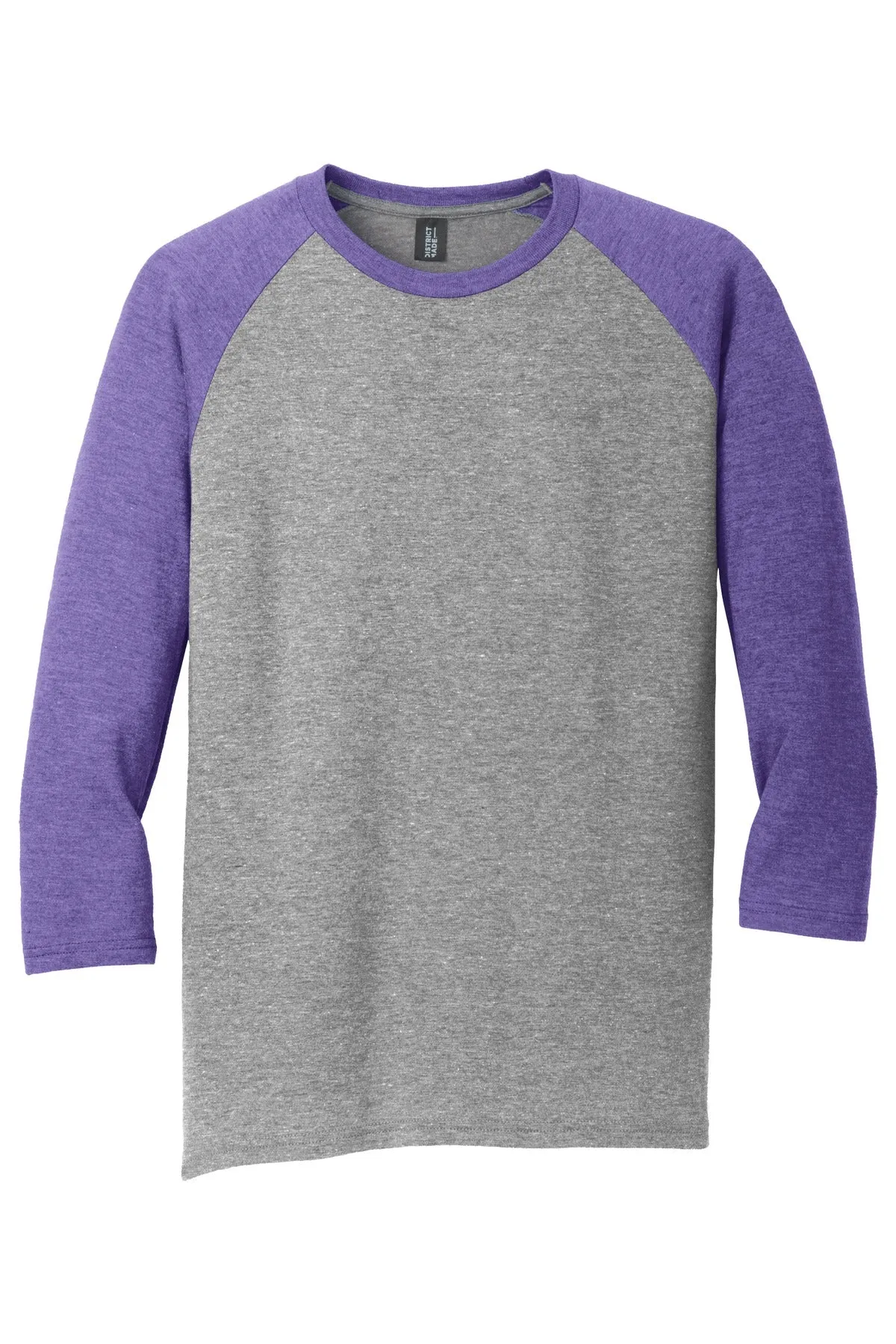 District Perfect Tri 3/4-Sleeve Raglan. DM136