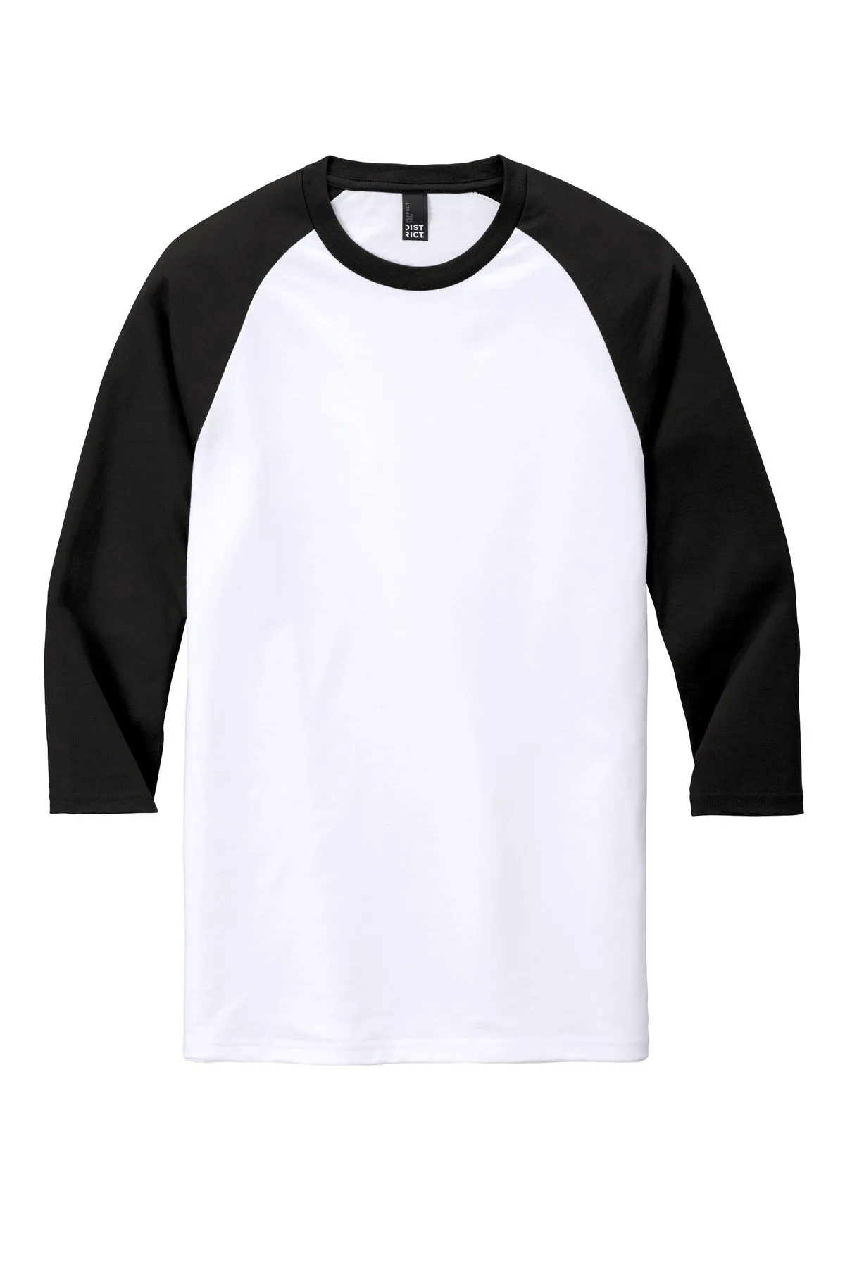 District Perfect Tri 3/4-Sleeve Raglan. DM136