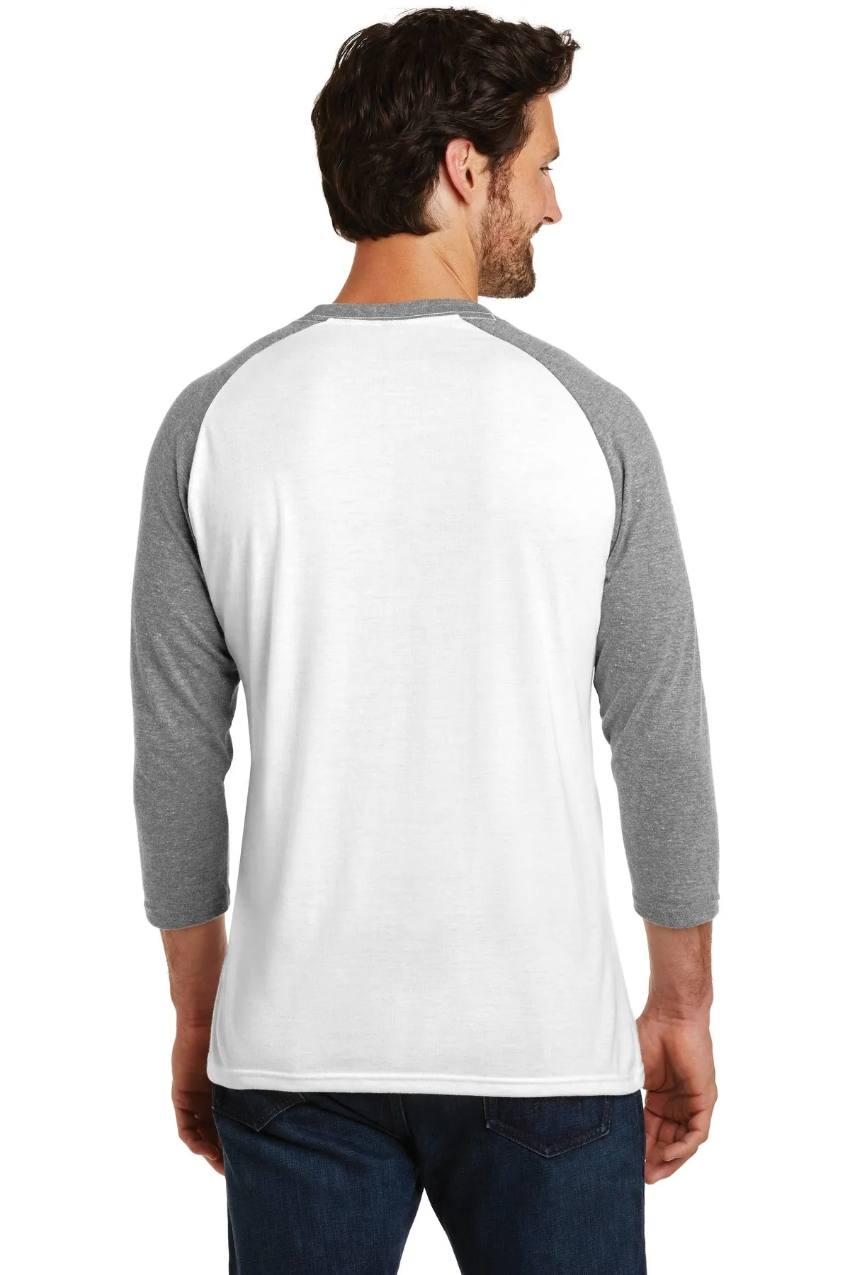 District Perfect Tri 3/4-Sleeve Raglan. DM136