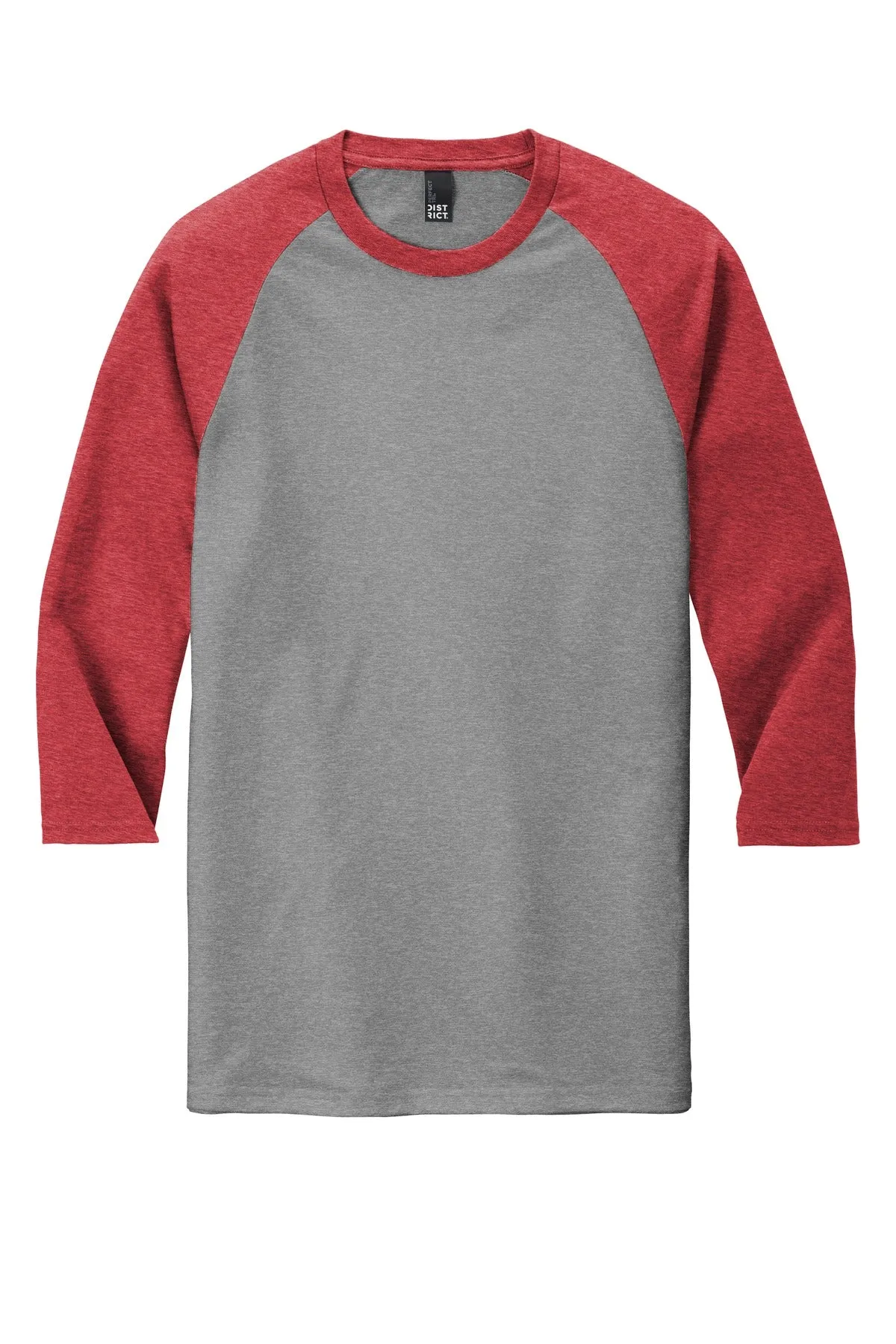 District Perfect Tri 3/4-Sleeve Raglan. DM136