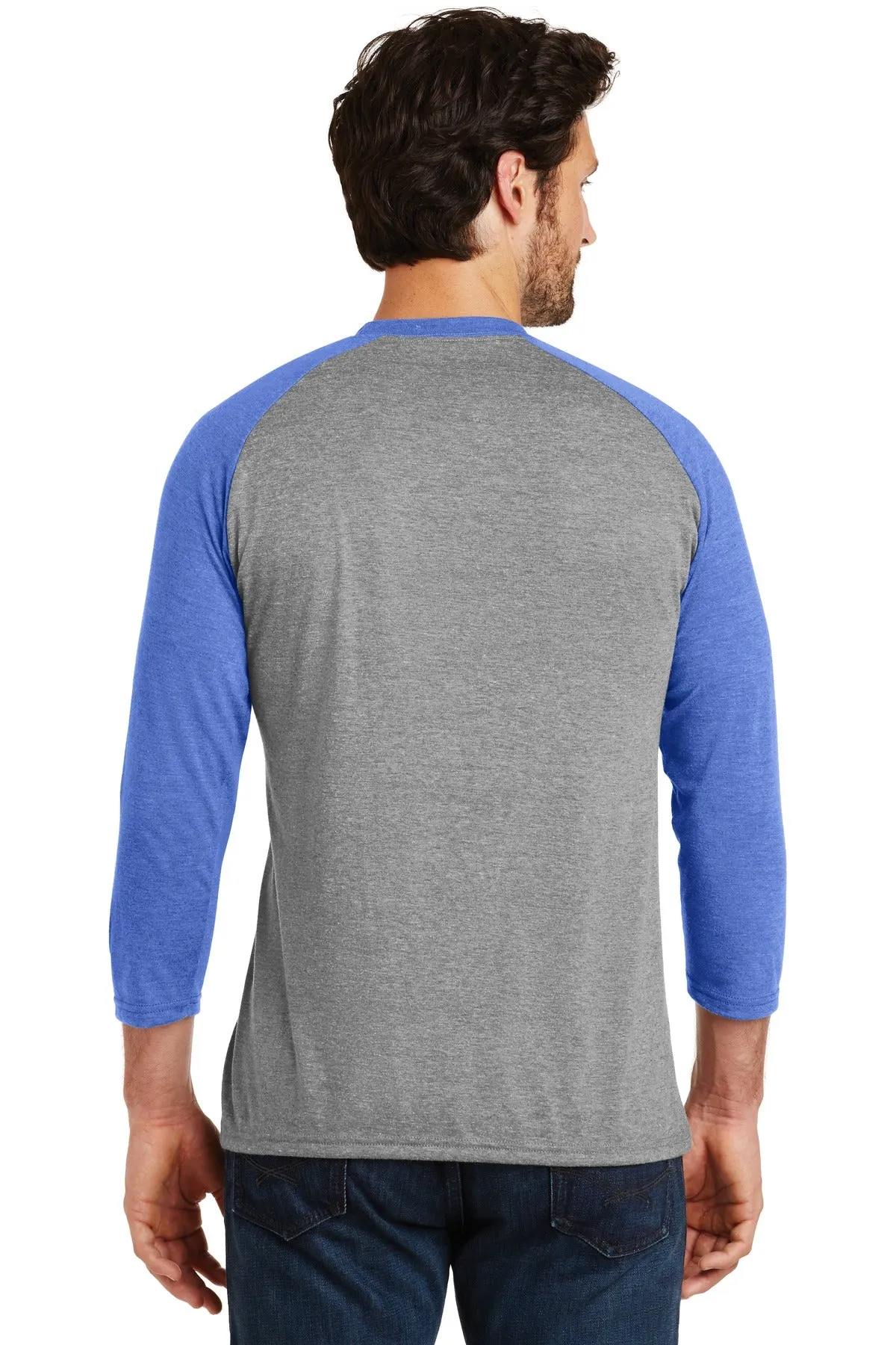 District Perfect Tri 3/4-Sleeve Raglan. DM136