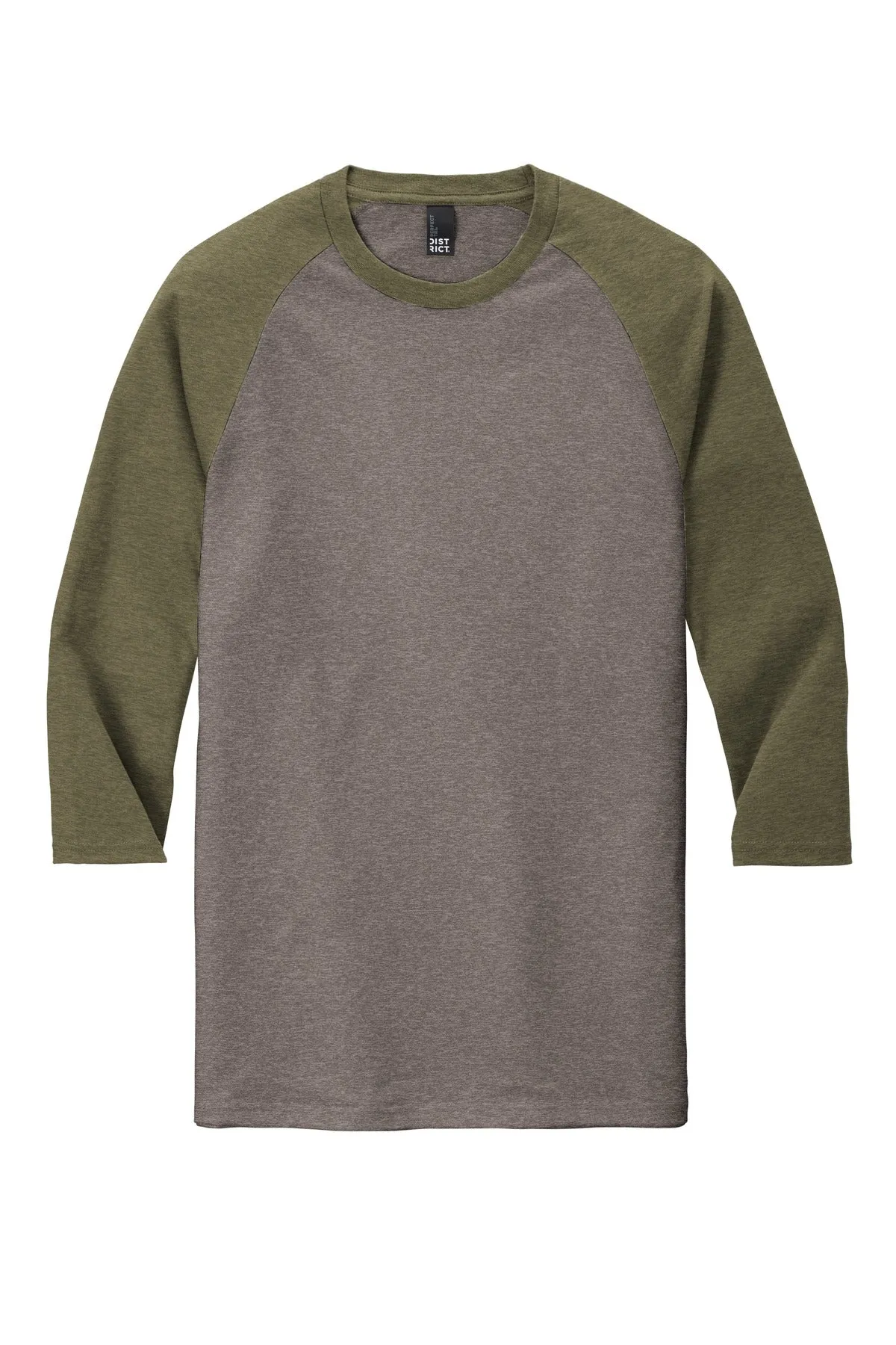 District Perfect Tri 3/4-Sleeve Raglan. DM136