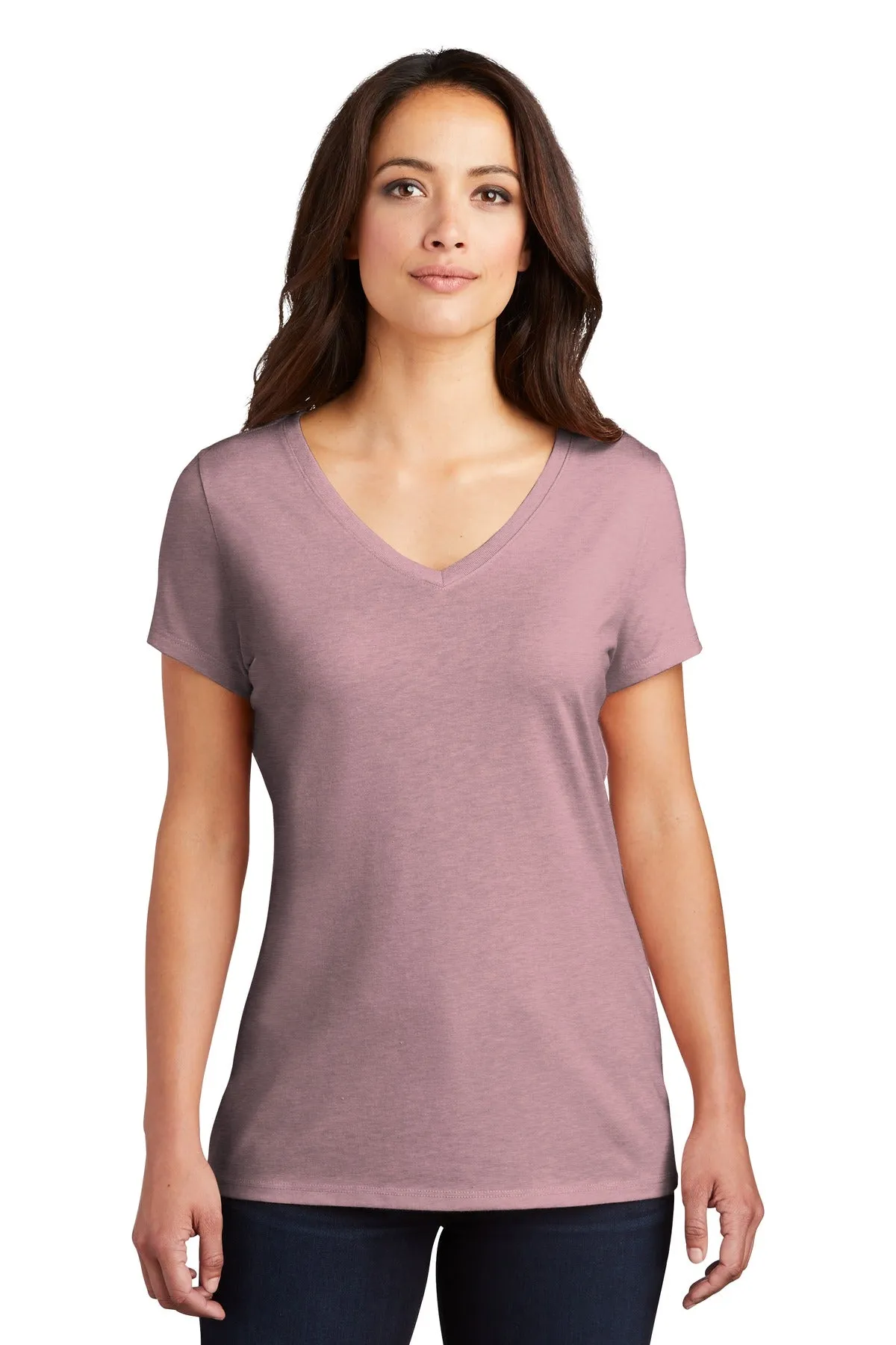 District Women's Perfect Tri V-Neck Tee. DM1350L