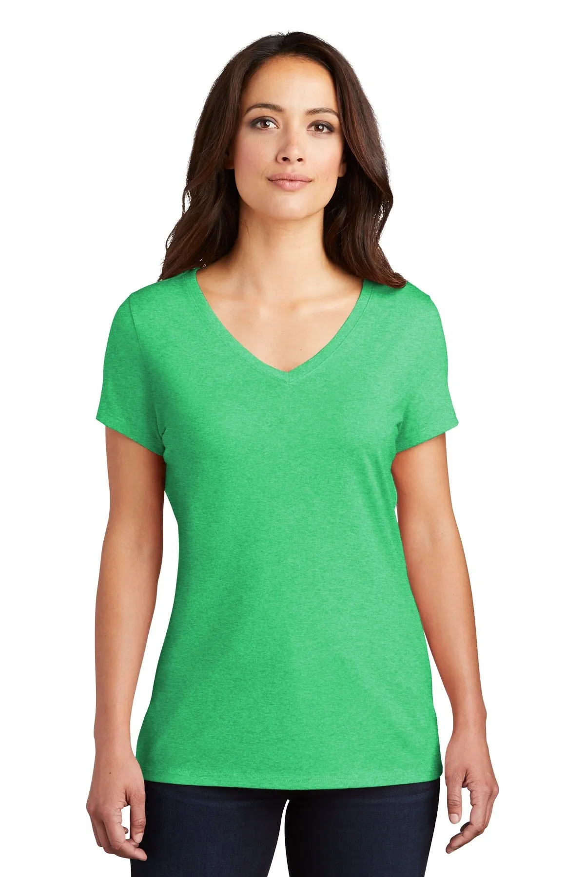 District Women's Perfect Tri V-Neck Tee. DM1350L