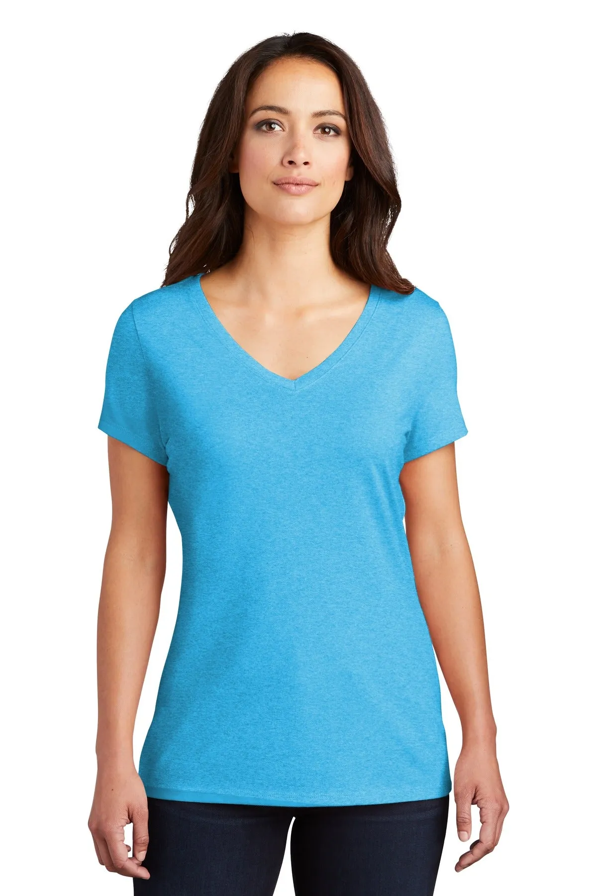 District Women's Perfect Tri V-Neck Tee. DM1350L