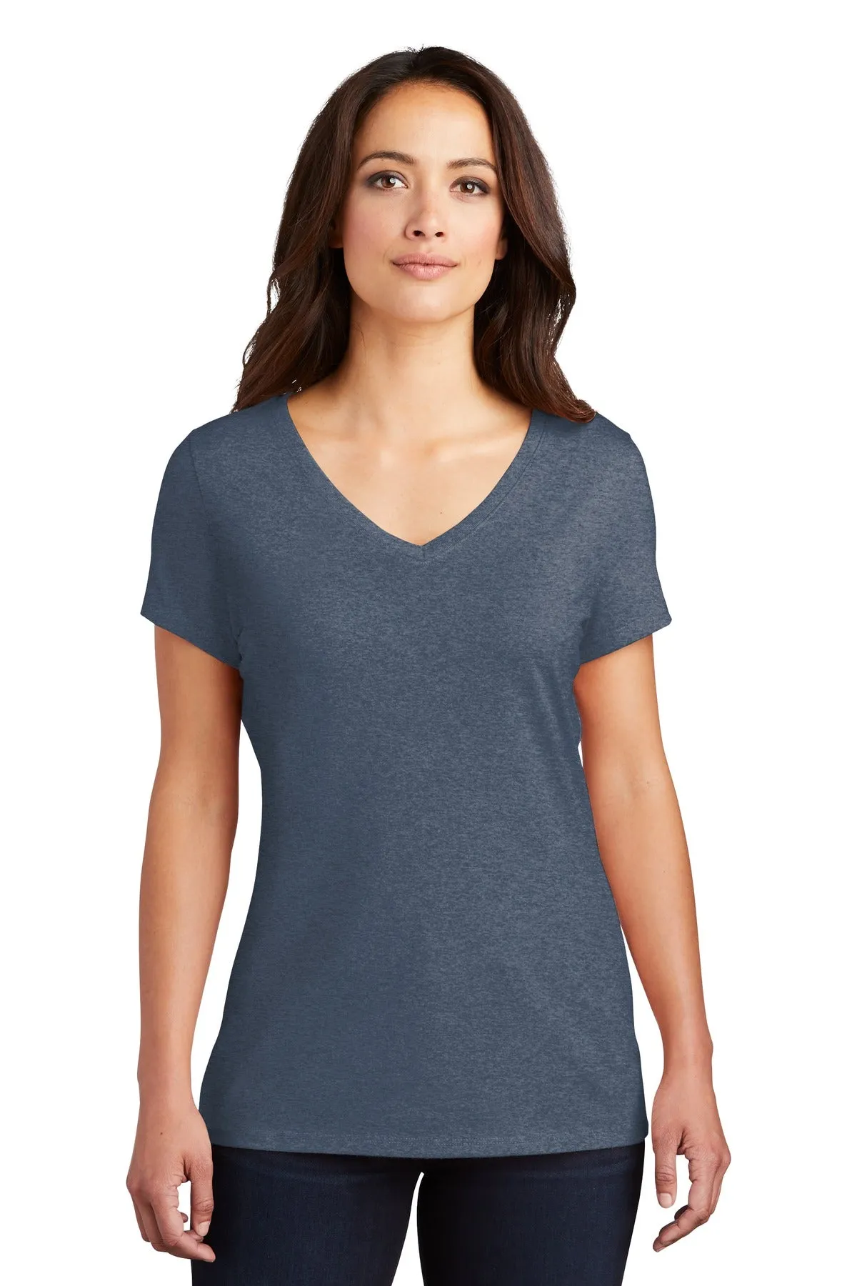 District Women's Perfect Tri V-Neck Tee. DM1350L