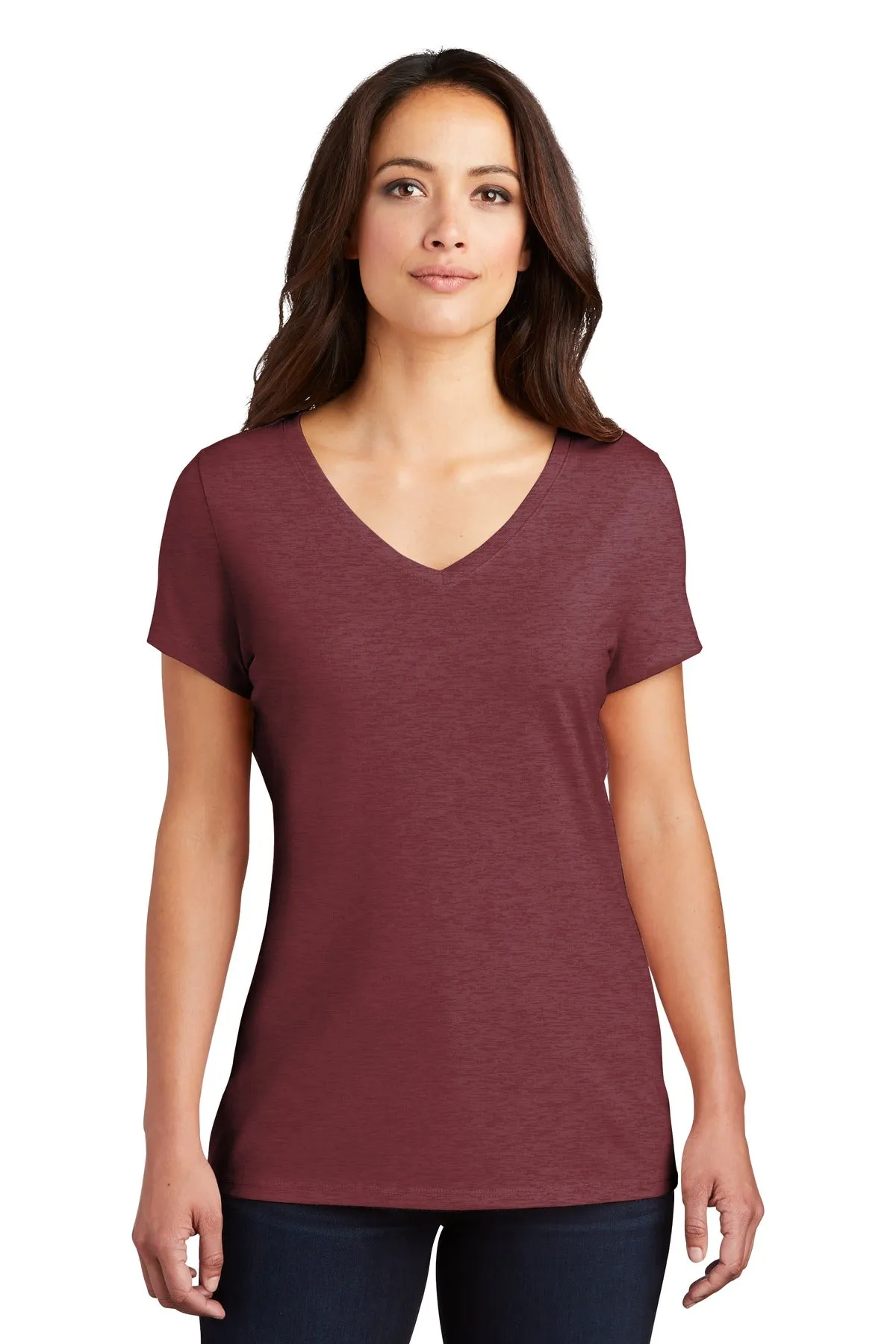 District Women's Perfect Tri V-Neck Tee. DM1350L