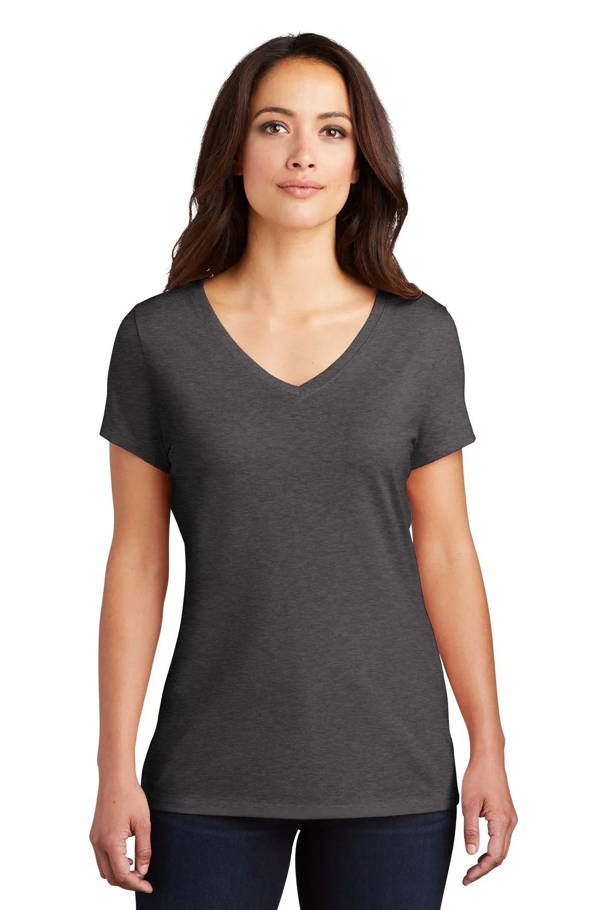 District Women's Perfect Tri V-Neck Tee. DM1350L