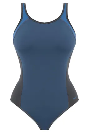 Freya FreestyleMoulded Sports Swimsuit, Denim (AW3969)