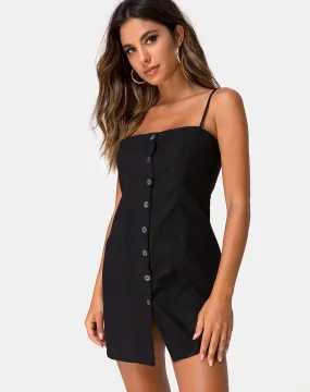 Kaira Slip Dress in Black