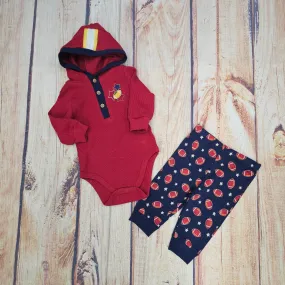 LITTLE ME 2 PIECE FOOTBALL BODYSUIT AND PANTS