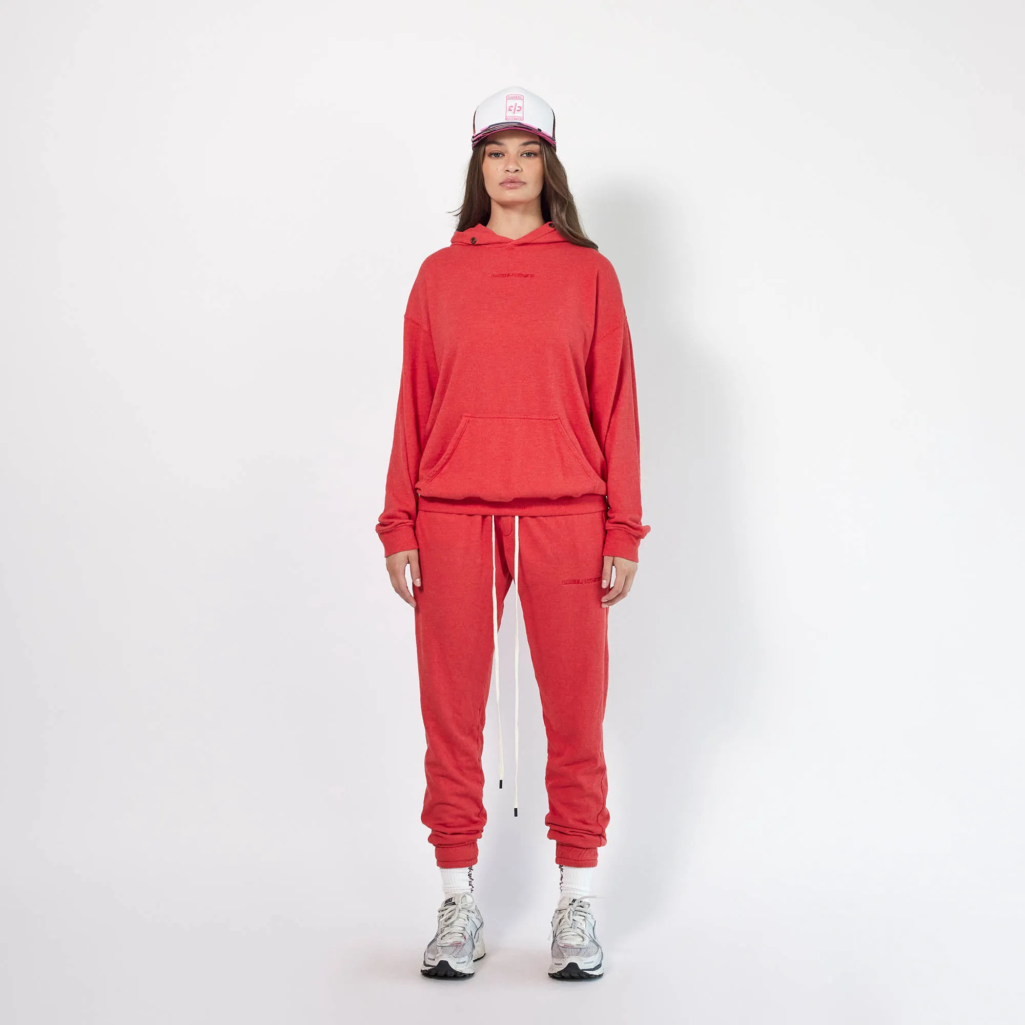 loop terry standard hoodie / red heather