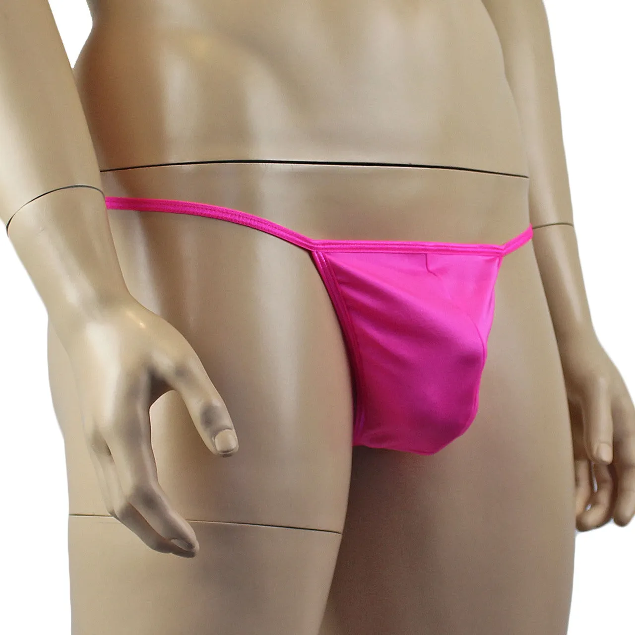 Mens Mick Keep It Simple Spandex Pouch G string with Thin Elastic Hot Pink