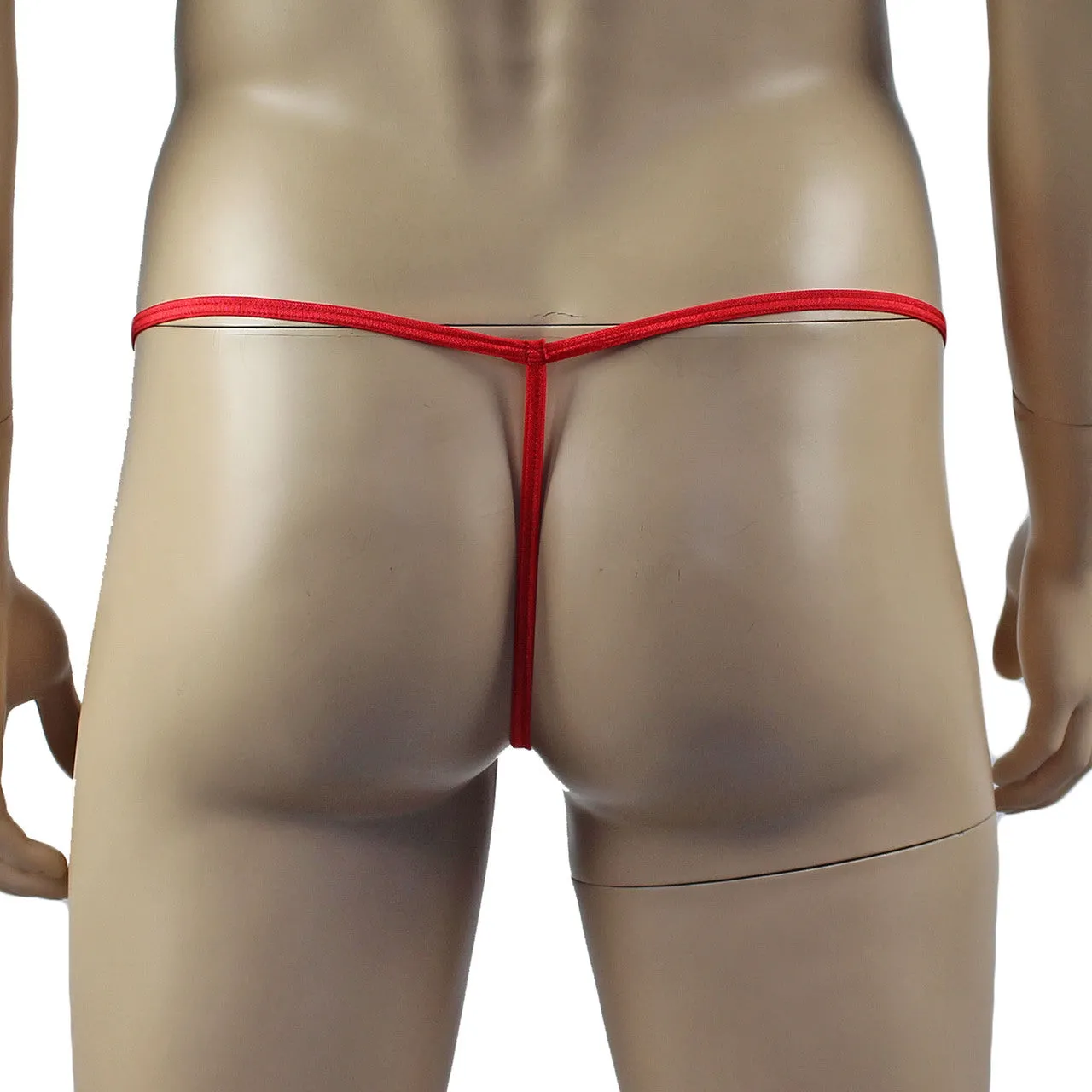 Mens Mick Keep It Simple Spandex Pouch G string with Thin Elastic Red