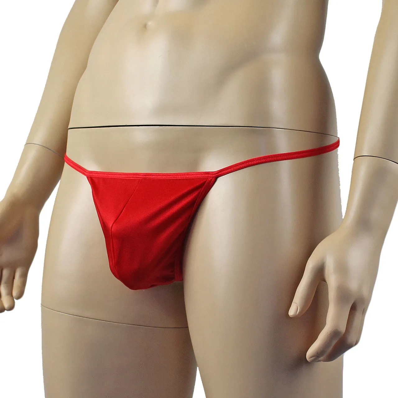 Mens Mick Keep It Simple Spandex Pouch G string with Thin Elastic Red