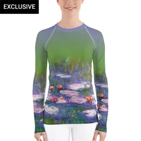 Monet's Water Lilies Rash Guard Top (POD)