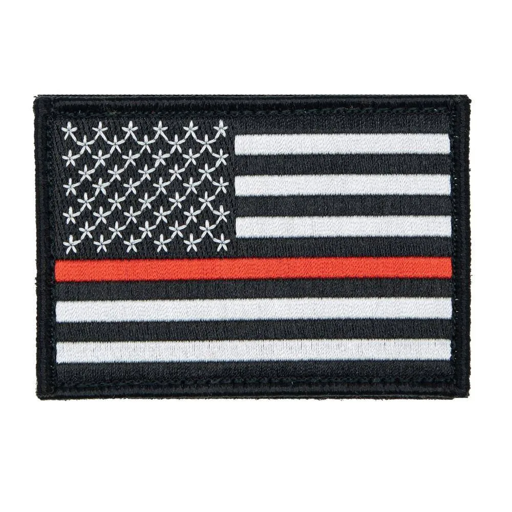 Red Line Flag Embroidered Patch