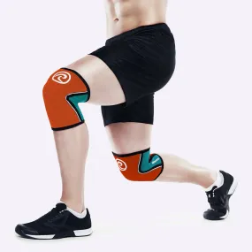 Rehband - RX Knee Sleeve - 5mm - Orange/Teal - SINGLE