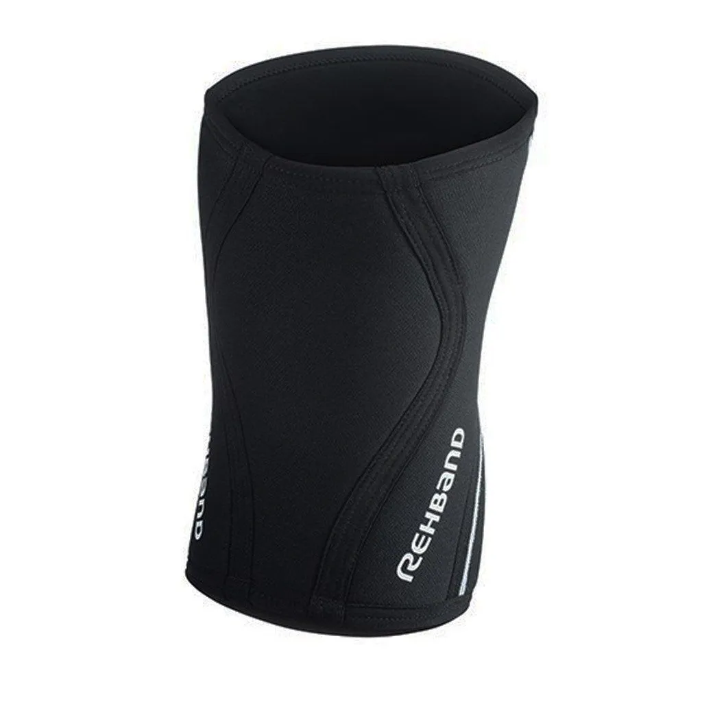 Rehband RX Knee Sleeve - 7mm - Black/White - SINGLE