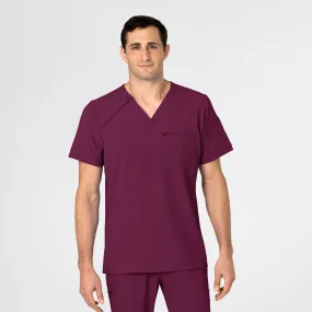 RENEW Men's EZ Zip Scrub Top - Wine