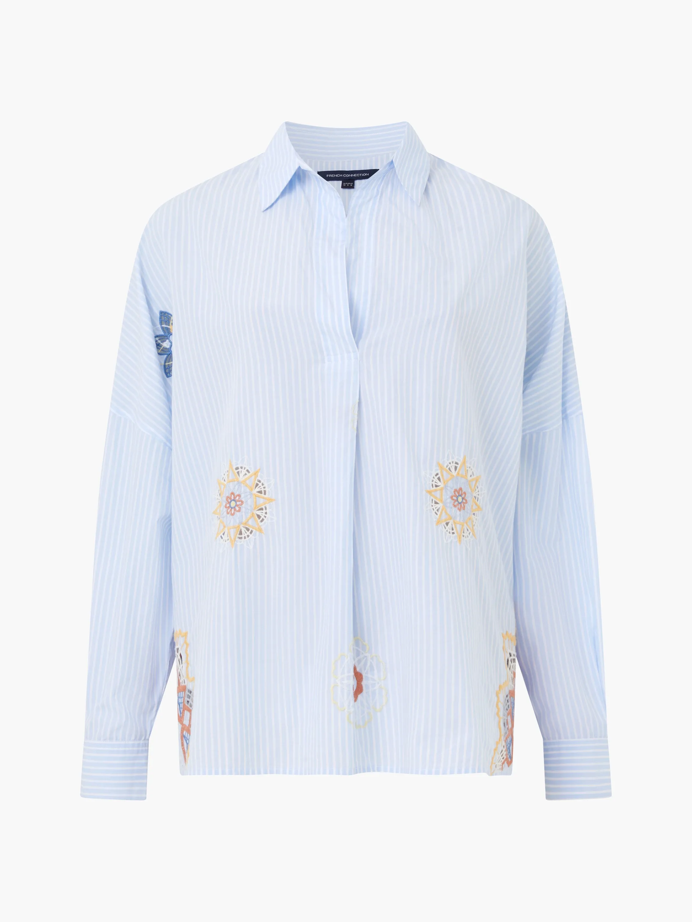 Rhodes Embroidered Poplin Popover Shirt