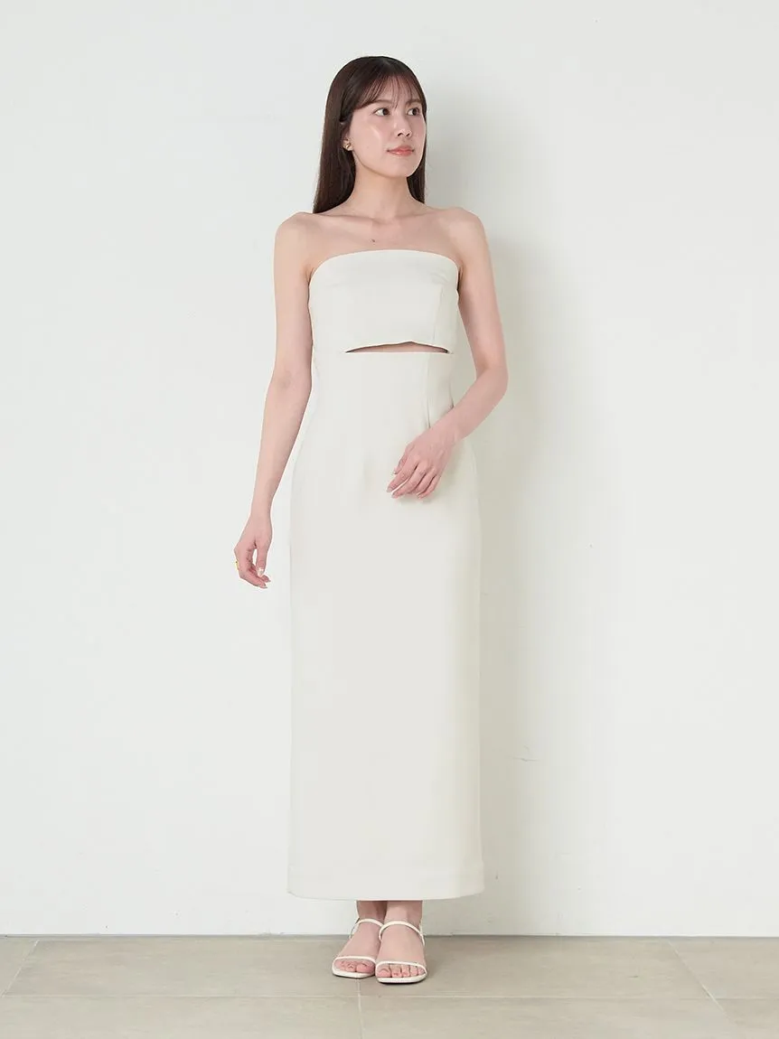 Strapless Cutout Maxi Dress