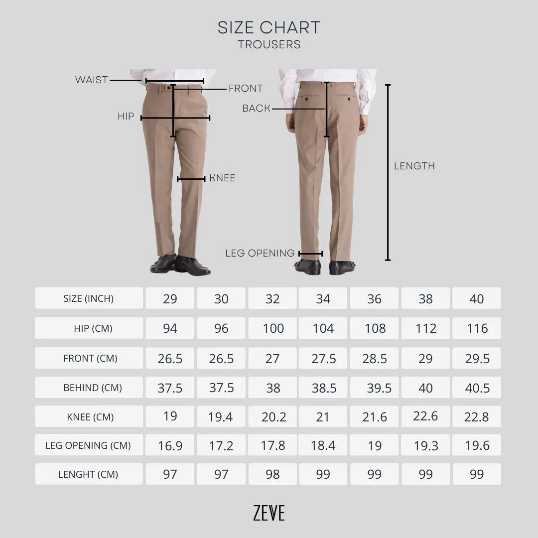 Trousers With Belt Loop - Ash Grey Plain (Stretchable)