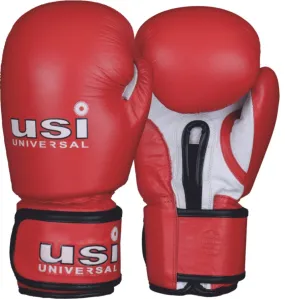 USI UNIVERSAL THE UNBEATABLE Amateur Contest Leather Boxing Gloves (RED)